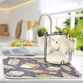 thumbnail image 5 of FREEAMG Dish Drying Mat Cute Ice Cream Kitchen Dish Pads Super Absorbent Microfiber Dish Drying Rack Pads Safe Heat-resistant Kitchen Counter Mat,18x24 Inch, 5 of 7