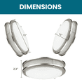 thumbnail image 2 of 15 Inch Brushed Nickel Flush Mount LED Ceiling Light, 15W Dimmable 1200LM 3CCT, 2-PACK, 2 of 8