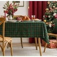 thumbnail image 3 of Fennco Styles Classic Plaid Holiday Tablecloth 56" W X 80" L - Green Tartan Rectangular Table Cover for Dining Room, Christmas Décor, and Winter Festivals, 3 of 5