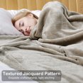 thumbnail image 4 of Fleece Blanket Throw Blanket, Throw Size Brown Bed Blanket, Lattice Textured Soft Fuzzy Throw, Warm Cozy Microfiber Blanket, 51"x 60", 4 of 7
