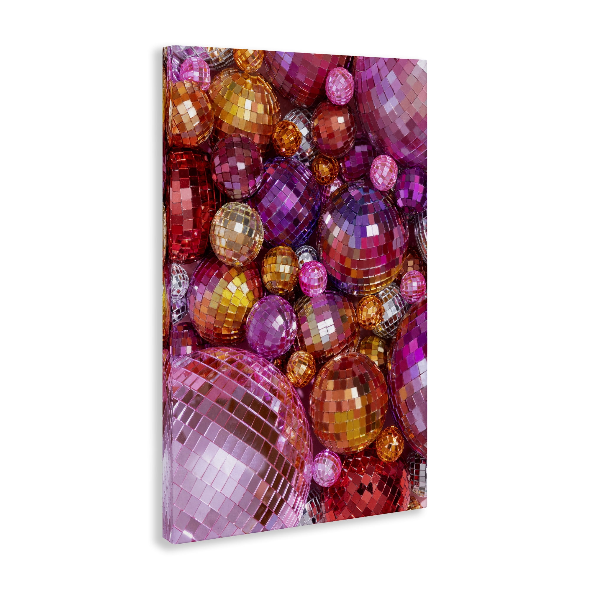 Stupell Industries Various Size Disco Balls Performing Arts Painting Gallery Wrapped Canvas Art Print Wall Art, 24 x 36