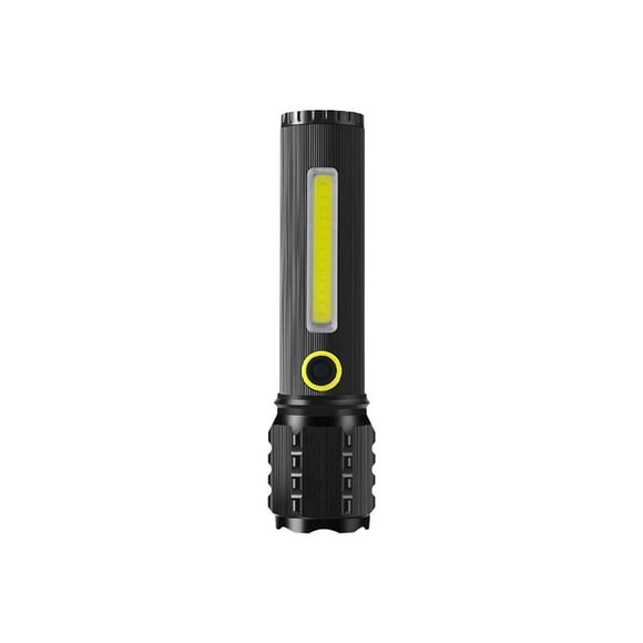 Antqov Lampe de Poche en Alliage d'Aluminium à Recharge USB pour l'Extérieur, Longue Portée, Lumière Puissante, Camping et Randonnée, Zoom Télescopique à DEL, Haute Luminosité, Accessoires pour la Maison