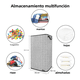 thumbnail image 5 of Cesto de Ropa Plegable 80L Grande Rectangular y con Asas Resistentes Belug, Gris, 5 of 5