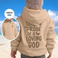 thumbnail image 5 of Chenglor Hoodies for Teen Girls Girls Sweatsuit Jesus Printed Hooded Sweatshirt Pullover, 5 of 7