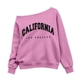 thumbnail image 5 of CAICJ98 Cute Sweatshirts for Teen Girls Lightweight Off The Shoulder Shirts Kids Girls Oversized Letter Print Pullover Long Sleeve Y2K Trendy Loose Fit Tunic Tops, Size 5-6 Years, 5 of 5