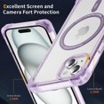 thumbnail image 2 of Ysm Reinforced Corners Series For Iphone 15 Case Compatible With Magsafe Anti-Dust Back Shell Purple, 2 of 5
