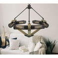thumbnail image 3 of Cal Lighting Baden 60W 6-Light Metal/Wood Chandelier with Mesh Shades in Black, 3 of 3