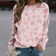 thumbnail image 2 of Womens Valentines Long Sleeve Shirts Casual Oversized Round Neck Printed Pullover Lightweight Tops Fall Clothes, 2 of 4
