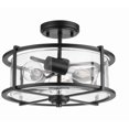 thumbnail image 3 of allen + roth Buxton Creek 3-Light 13-in Matte Black Semi Flush Mount Light, 3 of 9