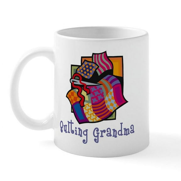 CafePress - Quilting Grandmother Mug - 11 oz Ceramic Mug - Novelty Coffee Tea Cup