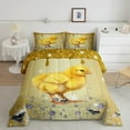 thumbnail image 2 of Chicken Comforter Set Yellow Sequin Fluid Art Bed Set,Crystal Diamond King Bedding Set,Farm Animals Quilt Set Farmhouse Chick Cock Western Decor, 2 of 7