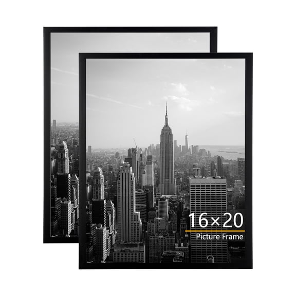 KAIWIN 16x20 Picture Frames Set of 2, Gallery Wall Poster Frames, Black