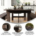 thumbnail image 3 of Flash Furniture Hercules 8' x 40" Rectangular Antique Rustic Mahogany Solid Pine Folding Farm Table, 3 of 9