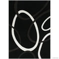 thumbnail image 2 of Allstar Black Modern Geometric circle design Area Rug (5' 2" x 7' 2"), 2 of 7