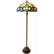 Pemberly Row Modern Tiffany-style 2 Light Floor Lamp 18" Shade