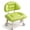 Green, variant on Low Rolling Stool with Backrest, Upholstered Cloud Stool with Quiet 360° Caster Wheels and Thick Cushioned Seat for Living Room, Vanity, Entryway and Home Use