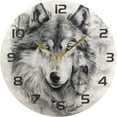 thumbnail image 5 of Dreamtimes Wall Clock Wolf 10 Inch Silent Non Ticking Quality Quartz Battery Operated Digital Round Easy to Read for Home Office Kitchen Decorative, 5 of 7