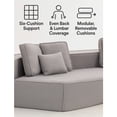 thumbnail image 6 of Modern Minimalist Teddy Fabric Single Sofa Chair, Plush Upholstered Seating with Three Supportive Back Cushions for Stylish Living Rooms and Cozy Interiors-33017-L, 6 of 7
