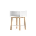 thumbnail image 3 of Plank+Beam Mid - Century Modern Nightstand with Cubby Shelf, Solid Wood Bedside Table for Bedroom, 3 of 6