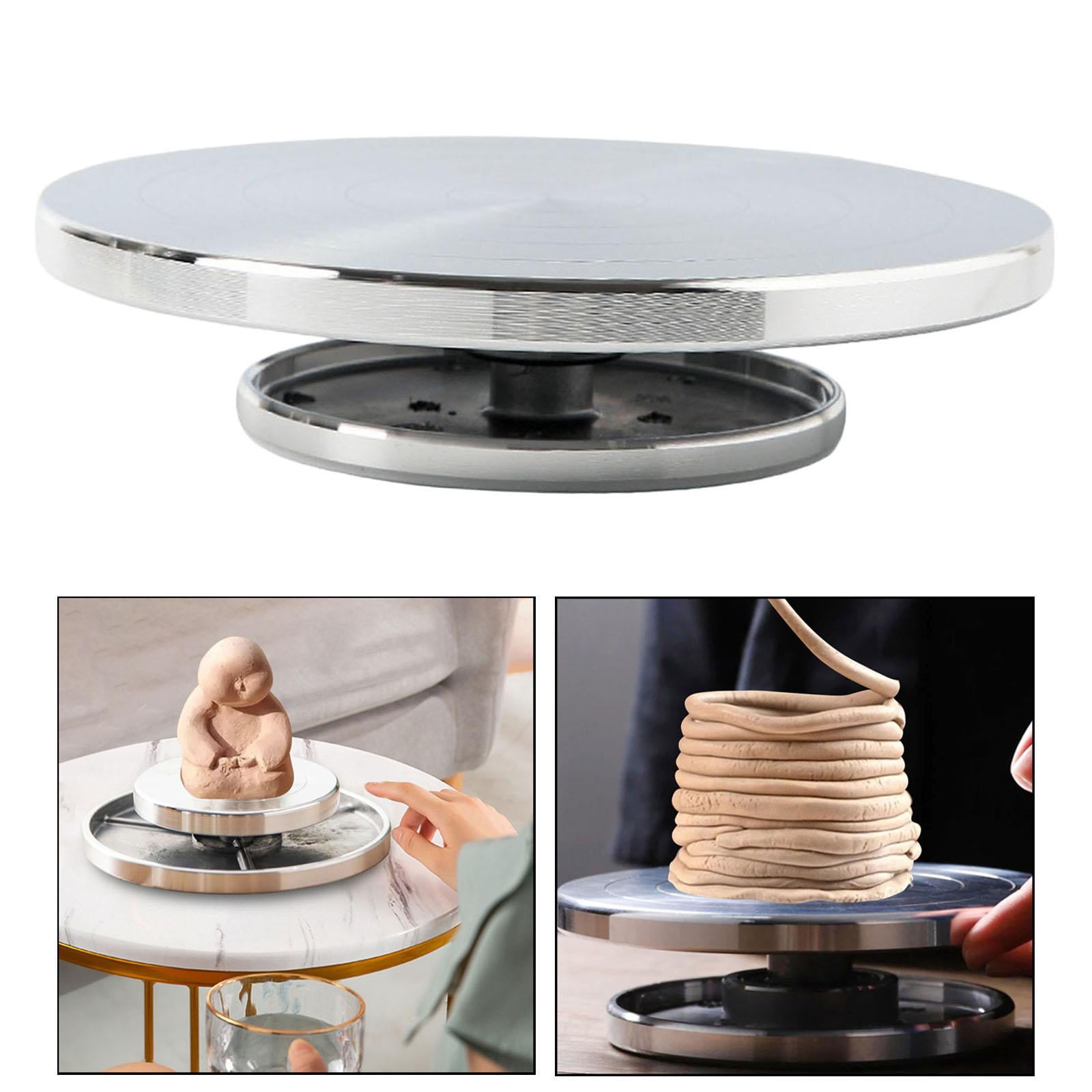 GUOOL 2-3 of Clay Banding Turntable Pottery Stand 20cm 3 Pcs