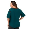 thumbnail image 2 of Women's G-III 4Her by Carl Banks Green Philadelphia Eagles Plus Size Linebacker T-Shirt, 2 of 4