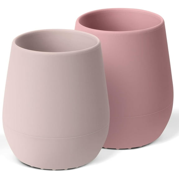 LZLINGMEI 2Pcs Silicone Drinking Cups,Small Training Drinking Bottle for People, BPA-Free, Dishwasher Safe