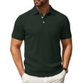 thumbnail image 3 of Corduroy Polo Shirts for Men Summer Casual Short Sleeve Collared Soft Plain Work Tshirts Golf Shirt, 3 of 8