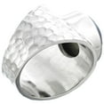 thumbnail image 3 of Blue Mabe Cultured Pearl Bali Handmade Hammered 925 Sterling Silver Ring, 3 of 3