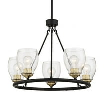 5 Light Chandelier In 24-Coal/Stained Brass Finish    -Traditional Installation Minka Lavery 2435-878