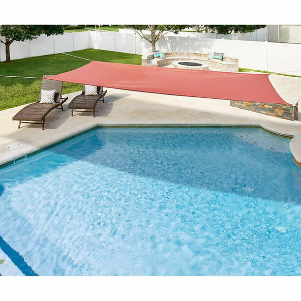 Coolaroo 13' x 7' ReadyToHang Rectangle Shade Sails Brick Walmart