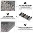 thumbnail image 4 of Retro  Case, Vintage Relief Pattern Metal  Case Box Holder For 16 Capacity 3 Open  Case For Women Men, 4 of 8