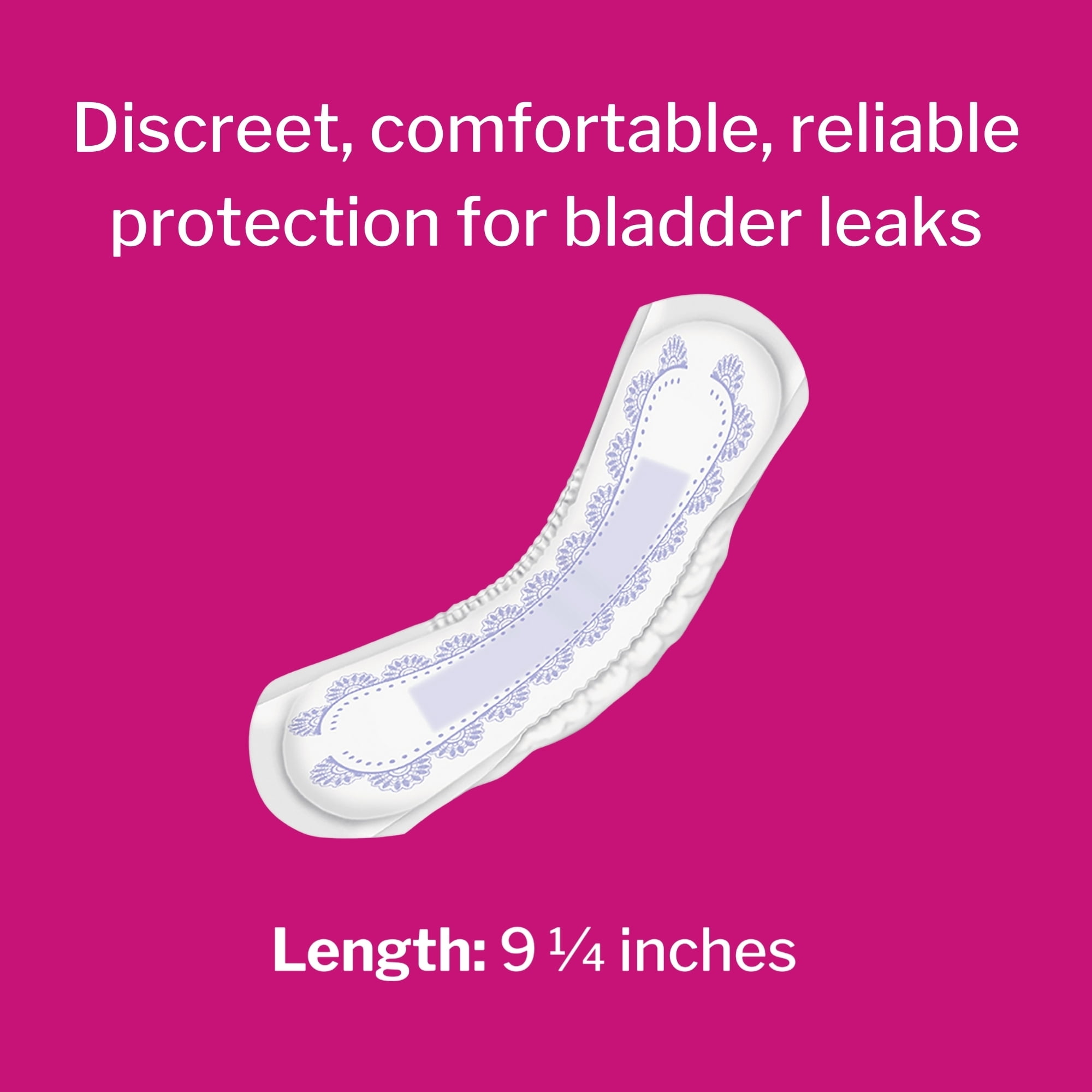 Prevail Daily Ultra-Thin Pads for Female Incontinence, 9 1/4 in, 30 Count, 3 Packs, 90 Total