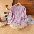 thumbnail image 2 of Womens Athletic Tops T Shirt Women Pack Women Compression Shirts Long Sleeve for Layering Tees for Long Sleeve Tee Fashion Women's T Shirts Casual Womens Solid Color Top Technical Purple 3XL, 2 of 4