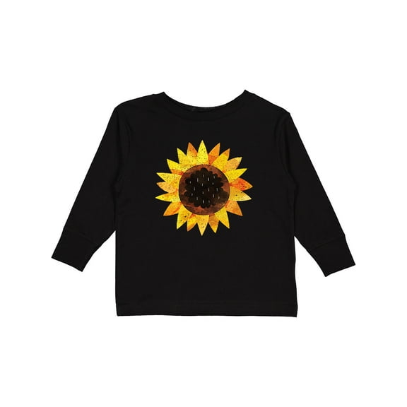 Inktastic Summer Grunge Sunflower Boys or Girls Long Sleeve Toddler T-Shirt