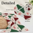 thumbnail image 2 of Christmas Tree Pillow Covers, Linen Long Throw Pillow Case, Red Green Buffalo Plaid Snowflakes Retro Holiday Pillow Protector Decorative Cushion Cover for Living Room/Bedroom 20" x 36", 2 of 8