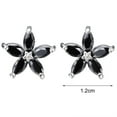 thumbnail image 6 of Jiaroswwei 1 Pair Stud Earrings Flower Shape Colored Rhinestones Jewelry Korean Style Sparkling Ear Studs for Daily Wear, 6 of 8