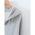 thumbnail image 4 of Women's Zip Up Long Sleeve Oversized Drawstring Hoodie Hooded Sweatshirt,Light Grey,S, 4 of 6