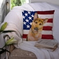 thumbnail image 3 of Carolines Treasures BB9711PW1414 German Shepherd 2 Patriotic Fabric Decorative Pillow  14Hx14W multicolor, 3 of 4