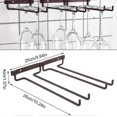 thumbnail image 2 of Wine Glass Hanger Rack, Under Cabinet Foot Glasses Holder, Wine Glass Hanging Shelf, With Screws, Can Hold Two Rows Of Wine -Z, 2 of 5