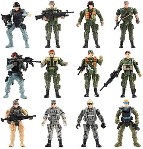 deAO Military Special Forces Army Toy Soldiers Action Figures Play Set with Over 