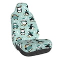thumbnail image 1 of Wukai Winter Skiing Penguin Full Set Car Seat Covers with Soft Padding Universal Auto Front Seats Protector and Cushion Mat, 1 of 5