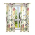 thumbnail image 7 of Yayeee Window Curtains Light Filtering 63"x42" Grommet Panel Pair Home Living Room Decor, Birds with Strawberries, 7 of 7