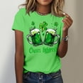 thumbnail image 5 of Dgankt Womens&nbsp;Tops St. Patricks Day Shirt for Women Short Sleeved Crew Neck Pullover Graphic Tee Tops,Sizes S-3XL, 5 of 5