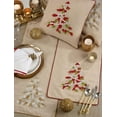 thumbnail image 4 of Fennco Styles Beaded Christmas Tree 100% Cotton Table Runner 16 x 72 Inch - Natural Table Cover, 4 of 4