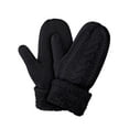thumbnail image 2 of BadPiggies Women's Winter Gloves Warm Lining Mittens, Cozy Knit Thick Hand Warmer Glove Mitten for Cold Weather (Black), 2 of 8