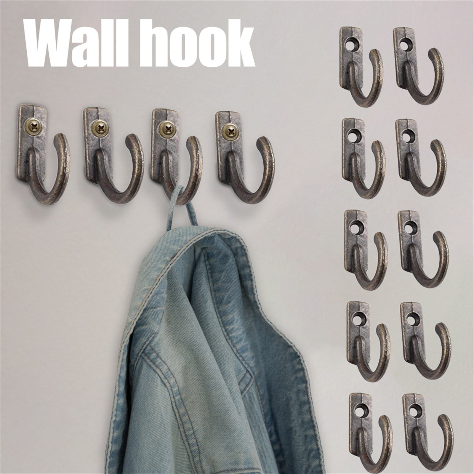 Details about   Retro Bathroom Kitchen Coat Clothes Towel Wall Hooks Household Holder Organizer 