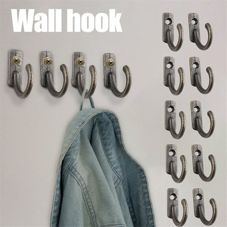 

House Essentials Towel Hooks Coat Hooks Retro Wall Hooks Pack of 10 Small Hook Single Hook Single Hole Hook Wall Art Deals Of The Day