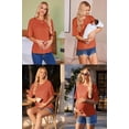 thumbnail image 3 of EKOUAER Maternity Shirts 3 Packs Short Sleeve Womens Pregnancy Tops Split Side Postpartum Blouse Clothes, 3 of 6
