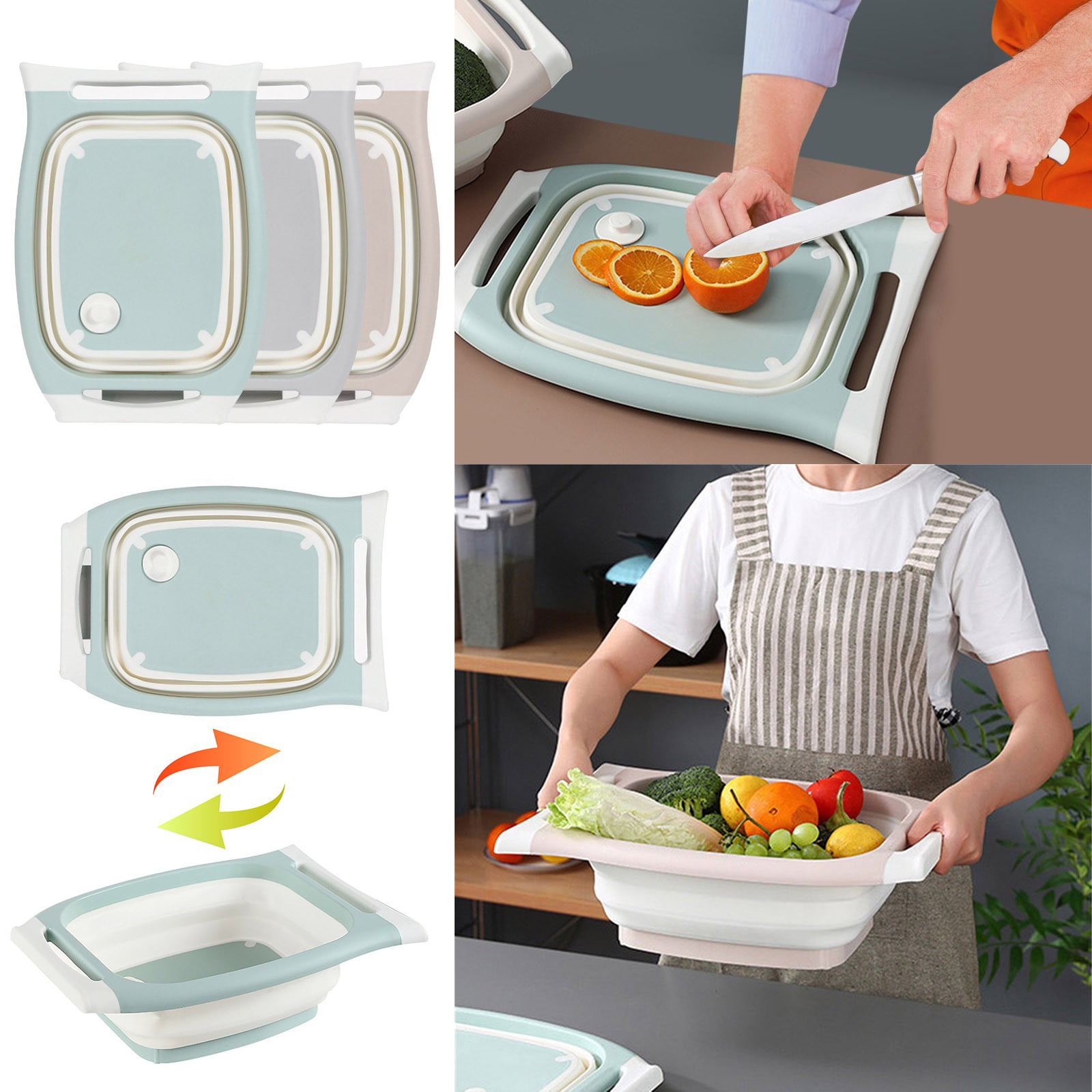 Rottogoon Collapsible Cutting Board, Foldable Chopping Board with