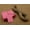 Dark Baby Pink, variant on 100 Pcs Heart Punched Rectangular Hang Tag Wedding Favor Blank Tags with Free Natural Jute Twine - Colors Available